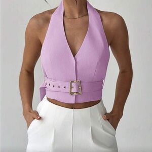 Lavender Halter Top